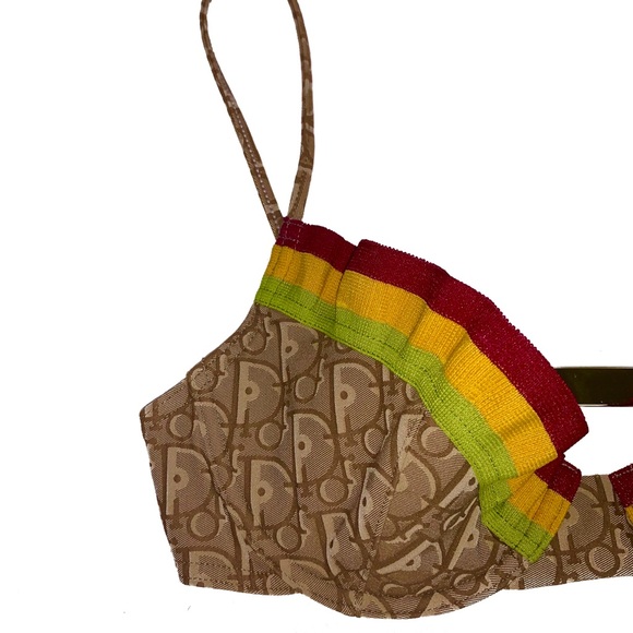SOLD‼️Dior by Galliano Fall 2004 Rasta Bikini Top - Picture 6 of 15